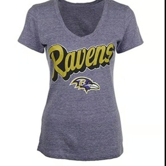 5th & Ocean by New Era Tops - 5th & Ocean by New Era Women's Baltimore Ravens Tri-Natural T-Shirt, X-Large